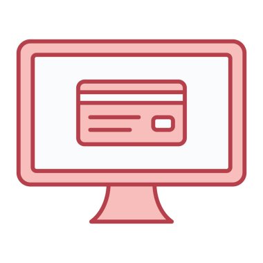 Kredi kartı ikonu vektör illüstrasyonu