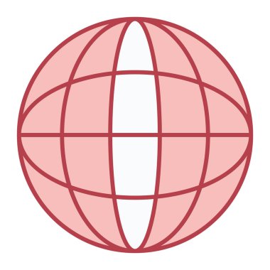 Dünya ikonu. küresel küre. vektör illüstrasyonu