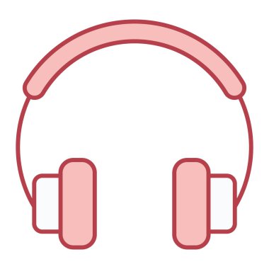 kulaklık simgesi vektör illüstrasyonu