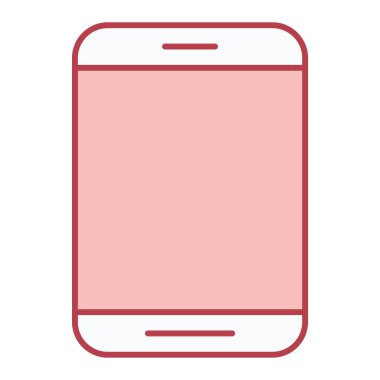 Akıllı telefon aygıtı simgesi. Web için cep telefonu vektör simgelerinin düz çizimi