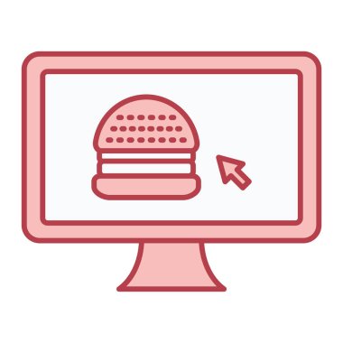 Fast Food simgesi, vektör illüstrasyonu