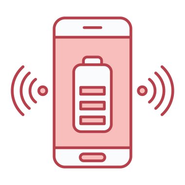 Cep telefonu ikonlu akıllı telefon. vektör illüstrasyonu