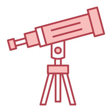 Teleskop. Web simgesi basit illüstrasyon