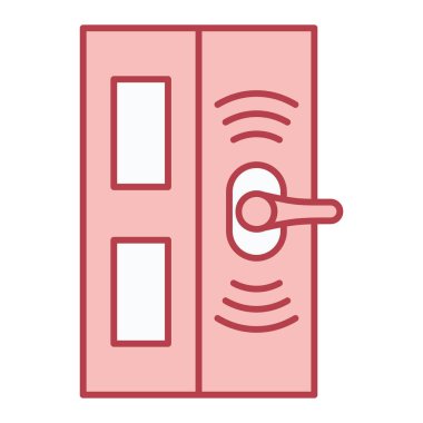 Kapı kolu simgesi. Web için ev vektör simgelerinin özet çizimi