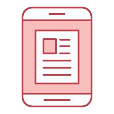 Cep telefonu ikonlu akıllı telefon. vektör illüstrasyonu