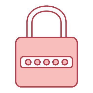 asma kilit ikon vektör çizimi