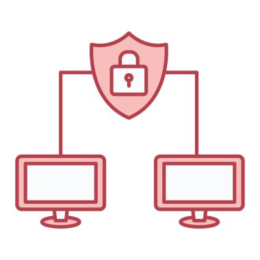 asma kilit ve kilit vektör illüstrasyon tasarımına sahip güvenlik sistemi