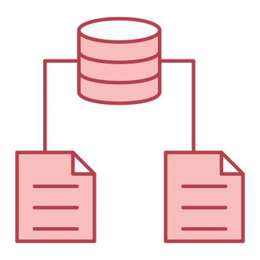 veritabanı. Web simgesi basit illüstrasyon