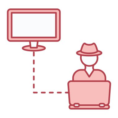 klavye ve dişli vektör illüstrasyon grafik tasarımı ile bilgisayar teknolojisi