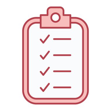 Kontrol listesi simgesi vektör illüstrasyonu