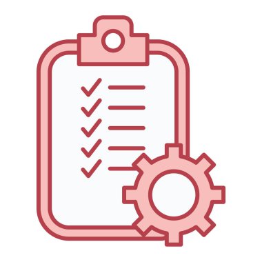 Kontrol listesi simgesi vektör illüstrasyonu