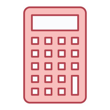 Hesap makinesi simgesi. Düz dizayn. vektör illüstrasyonu. 