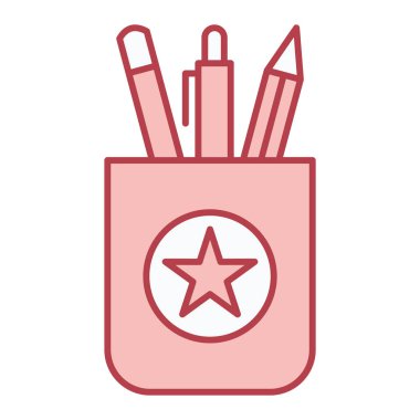 Kalem. Web simgesi basit illüstrasyon