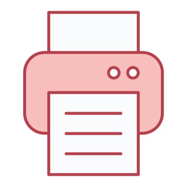 Yazıcı. Web simgesi basit illüstrasyon