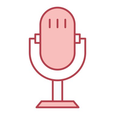 mikrofon simgesi vektör illüstrasyonu