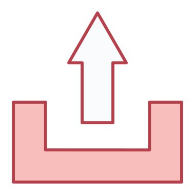 Ok simgesi yükle. vektör illüstrasyonu