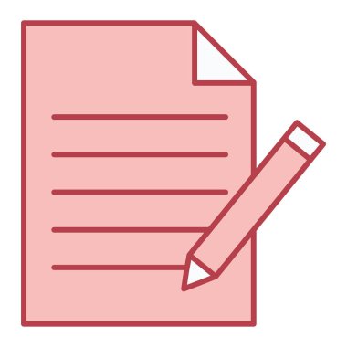 Belge. Web simgesi basit illüstrasyon