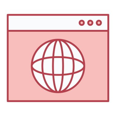 tarayıcı pencere simgesi vektör illüstrasyonu