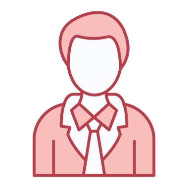 İş adamı avatar ikonu. Taslak insan işçi vektör çizimi. izole edilmiş sembol.