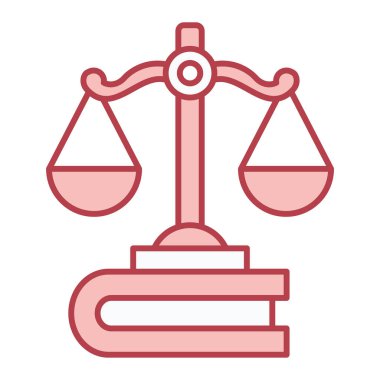 Hukuk ve adalet vektörü illüstrasyonu