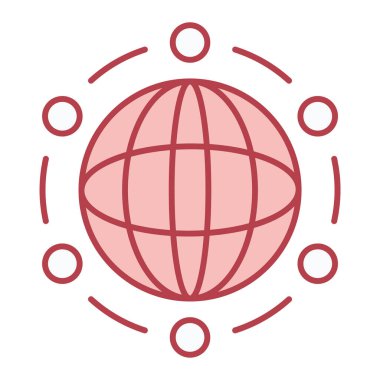 genel ağ vektör çizgisi simgesi