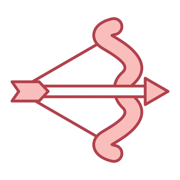 Vector Hunting Bow Outline Icon Design — Stockvektor