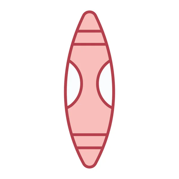 Векторная Иллюстрация Значка Доски Серфинга — стоковый вектор