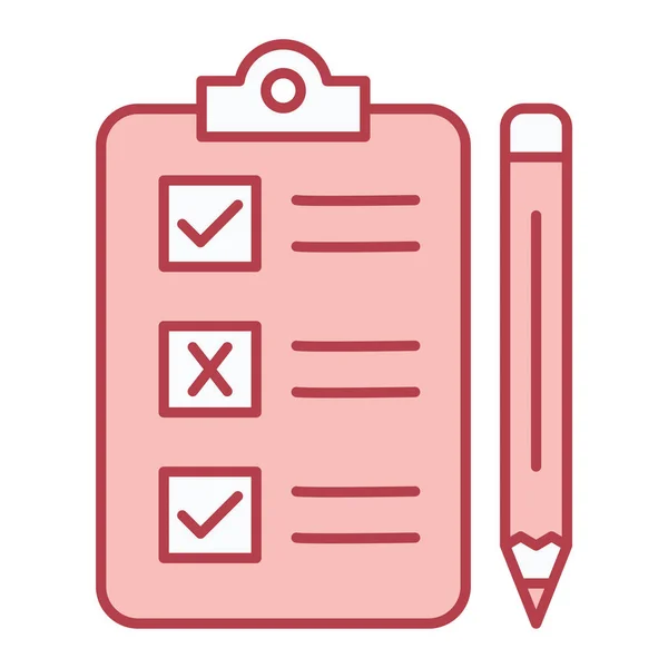 Checklist Icono Vector Ilustración — Archivo Imágenes Vectoriales