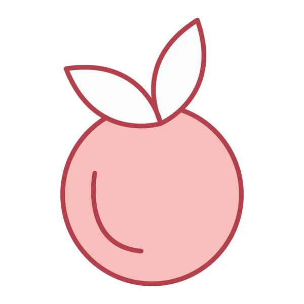 Manzana Fruta Icono Vector Ilustración Diseño — Vector de stock