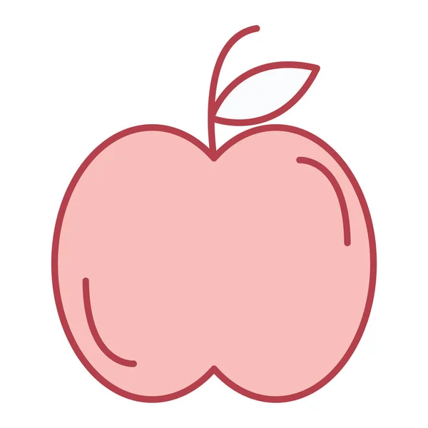 Яблучний Фруктовий Значок Векторна Ілюстрація Графічний Дизайн — стоковий вектор