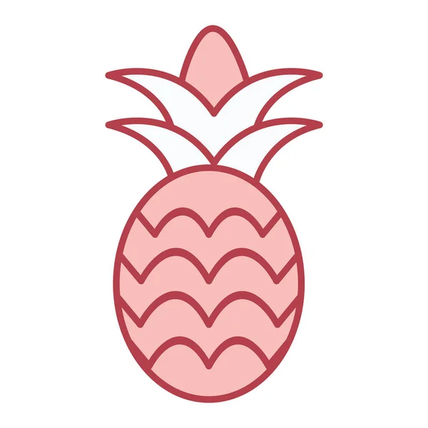 Frische Ananas Obst Symbol Vektor Illustration Design — Stockvektor