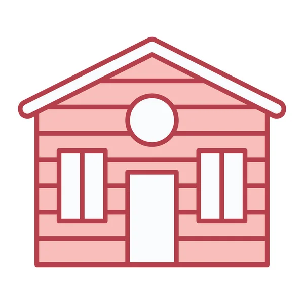 Casa Edificio Icono Vector Ilustración — Vector de stock