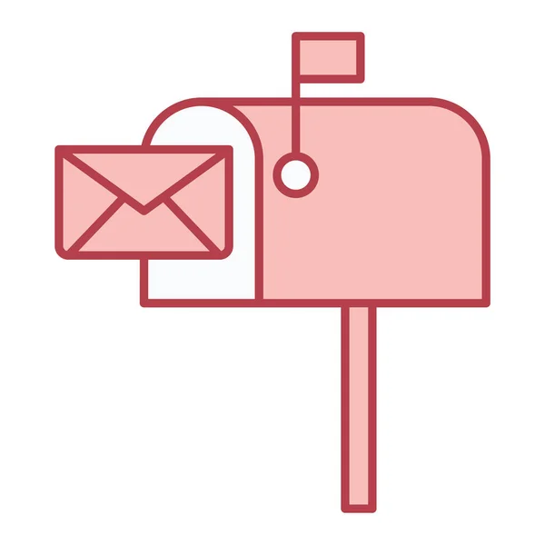 Mail Üzenet Postaláda Vektor Illusztráció Design — Stock Vector