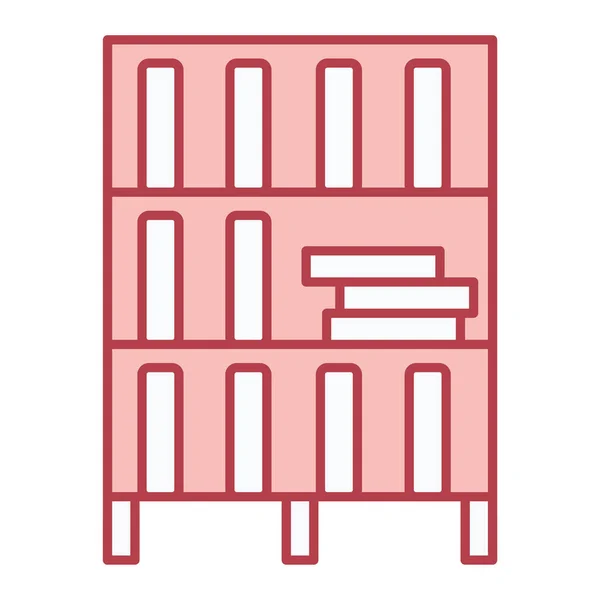 Бібліотека Будівля Значок Векторна Ілюстрація Дизайн — стоковий вектор
