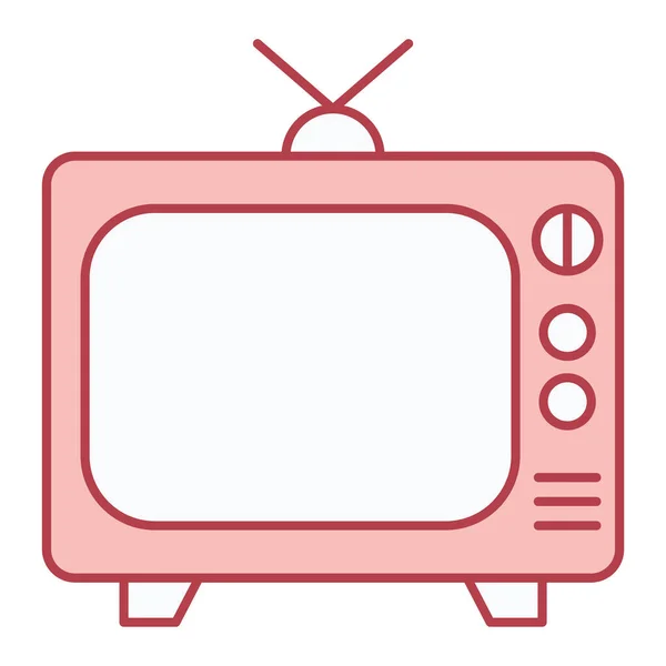Іконка Телевізора Проста Ілюстрація Телевізійних Векторних Піктограм Інтернету — стоковий вектор