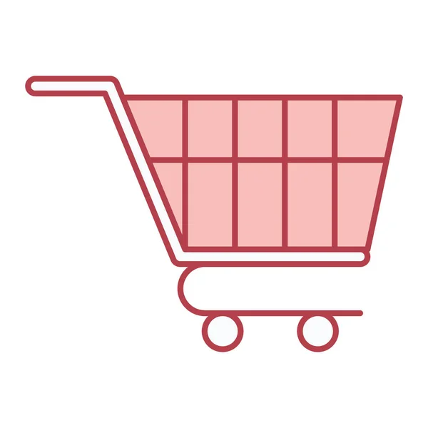 Warenkorb Symbol Umriss Illustration Der Supermarkt Trolley Vektorsymbole Für Das — Stockvektor