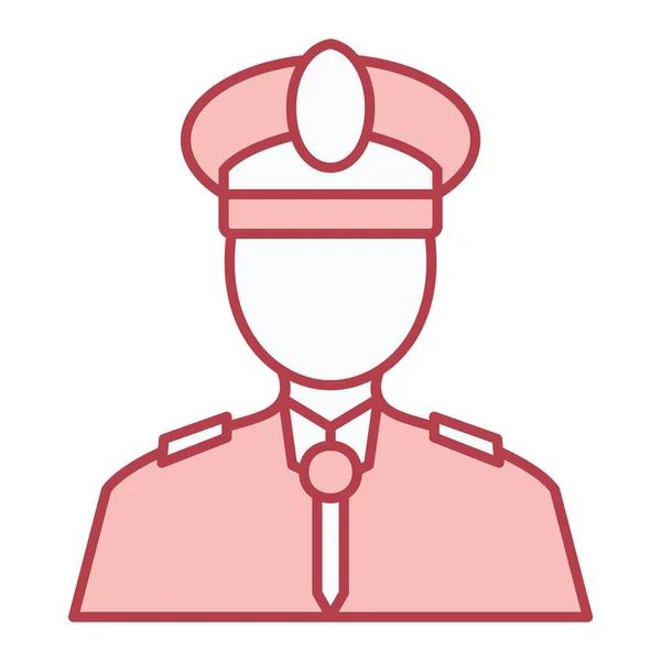 Policjant Oficer Ikona Wektor Ilustracja Projekt — Wektor stockowy