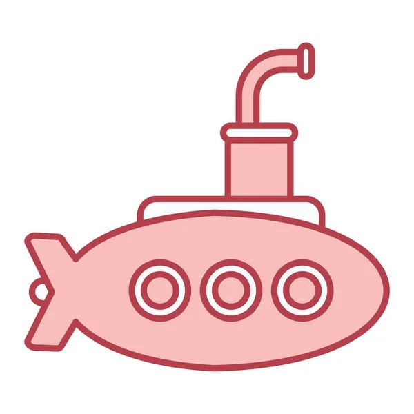 Icono Submarino Vector Ilustración — Archivo Imágenes Vectoriales