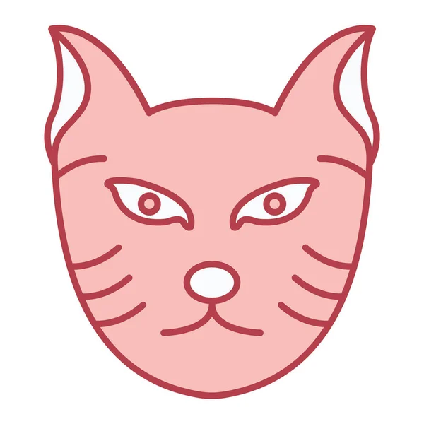 Niedlich Katze Gesicht Isoliert Symbol Vektor Illustration Design — Stockvektor