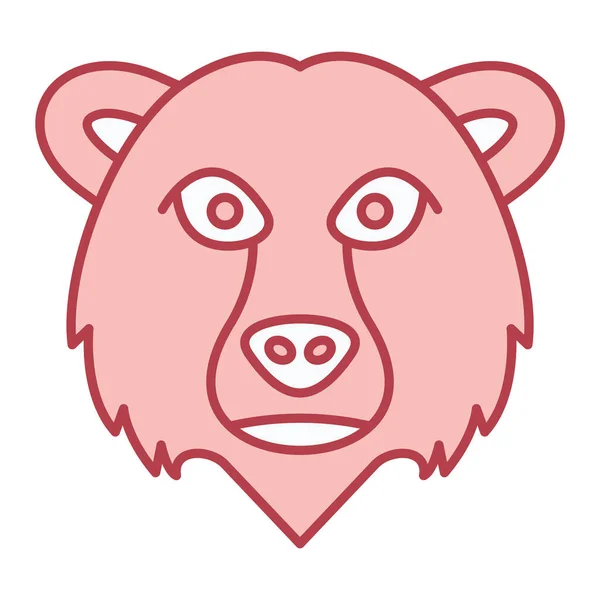 Ведмідь Голова Значок Векторна Ілюстрація — стоковий вектор