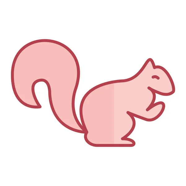 Cute Squirrel Red Bow Vector Illustration Design — 스톡 벡터