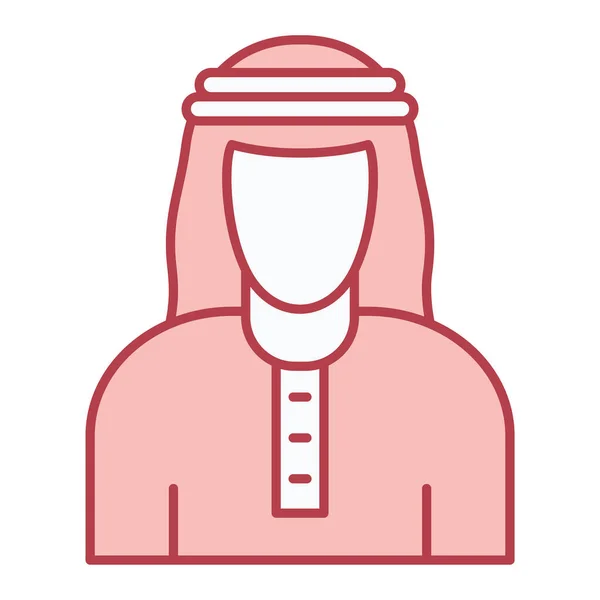 Femme Portant Hijab Avatar Personne Femme Homme Femmes Vêtements Icône — Image vectorielle