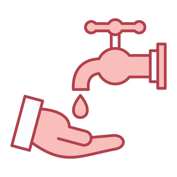 Agua Grifo Icono Vector Grifo Mano Ilustración Símbolo Contorno Aislado — Vector de stock