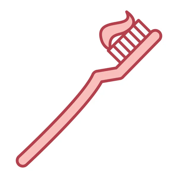 Toothbrush Icon Flat Illustration Toothpaste Vector Icons Web Design — стоковый вектор