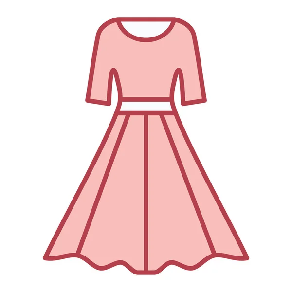 Εικόνα Φόρεμα Απεικόνιση Περιγράμματος Διανυσματικών Εικονιδίων Ρούχων Για Διαδίκτυο — Διανυσματικό Αρχείο