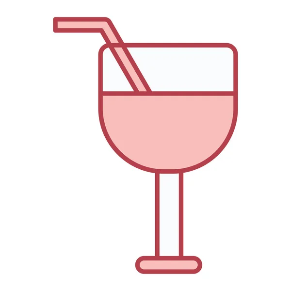 Cóctel Bebida Icono Vector Ilustración Diseño Gráfico — Archivo Imágenes Vectoriales