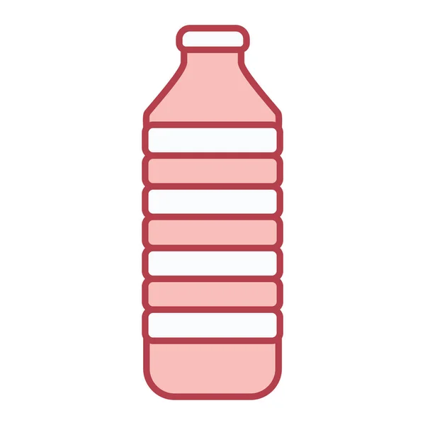 Ilustrasi Vektor Dari Ikon Botol Plastik Tunggal Yang Terisolasi - Stok Vektor