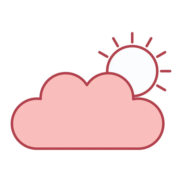 Wolken Wetter Symbol Vektor Illustration — Stockvektor