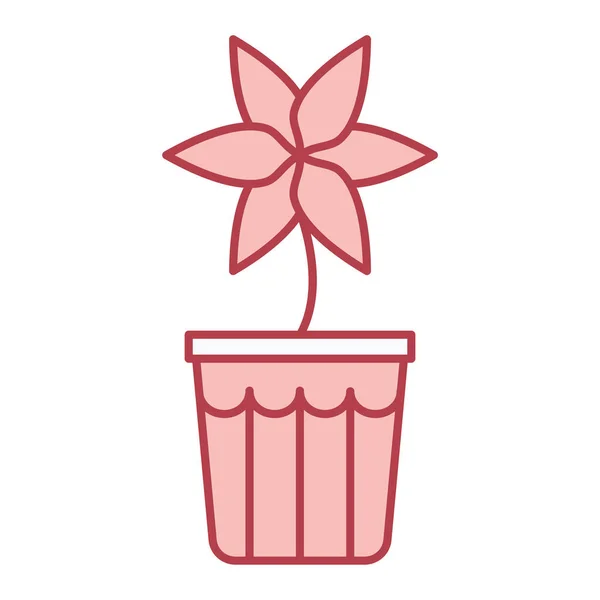 Projeto Ilustração Vetor Vaso Flor — Vetor de Stock