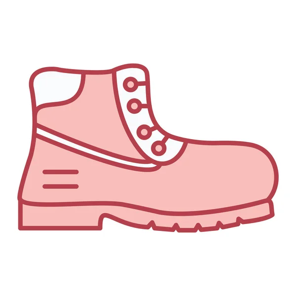 Иконка Обуви Контур Векторной Иллюстрации Ботинок Кроссовок Изолированные Белом Фоне — стоковый вектор